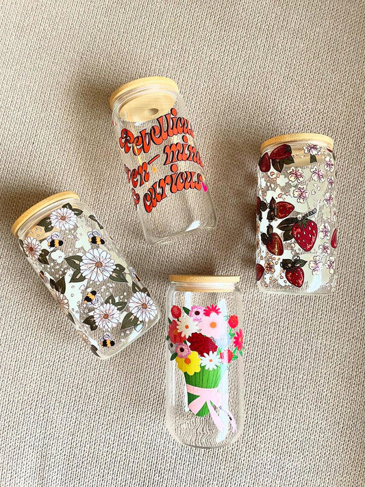 Vasos de cristal con diseño